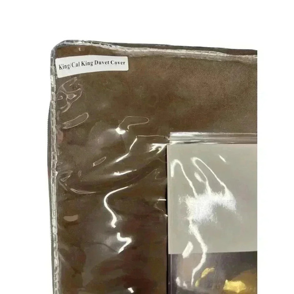 Eternal Collection By Jennifer Adams King Duvet Cover Set Brown New - Picture 3 of 7